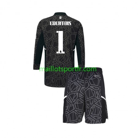Maillot de Foot Real Madrid Courtois 1 Gardien Enfant Troisieme 2022/23 ML